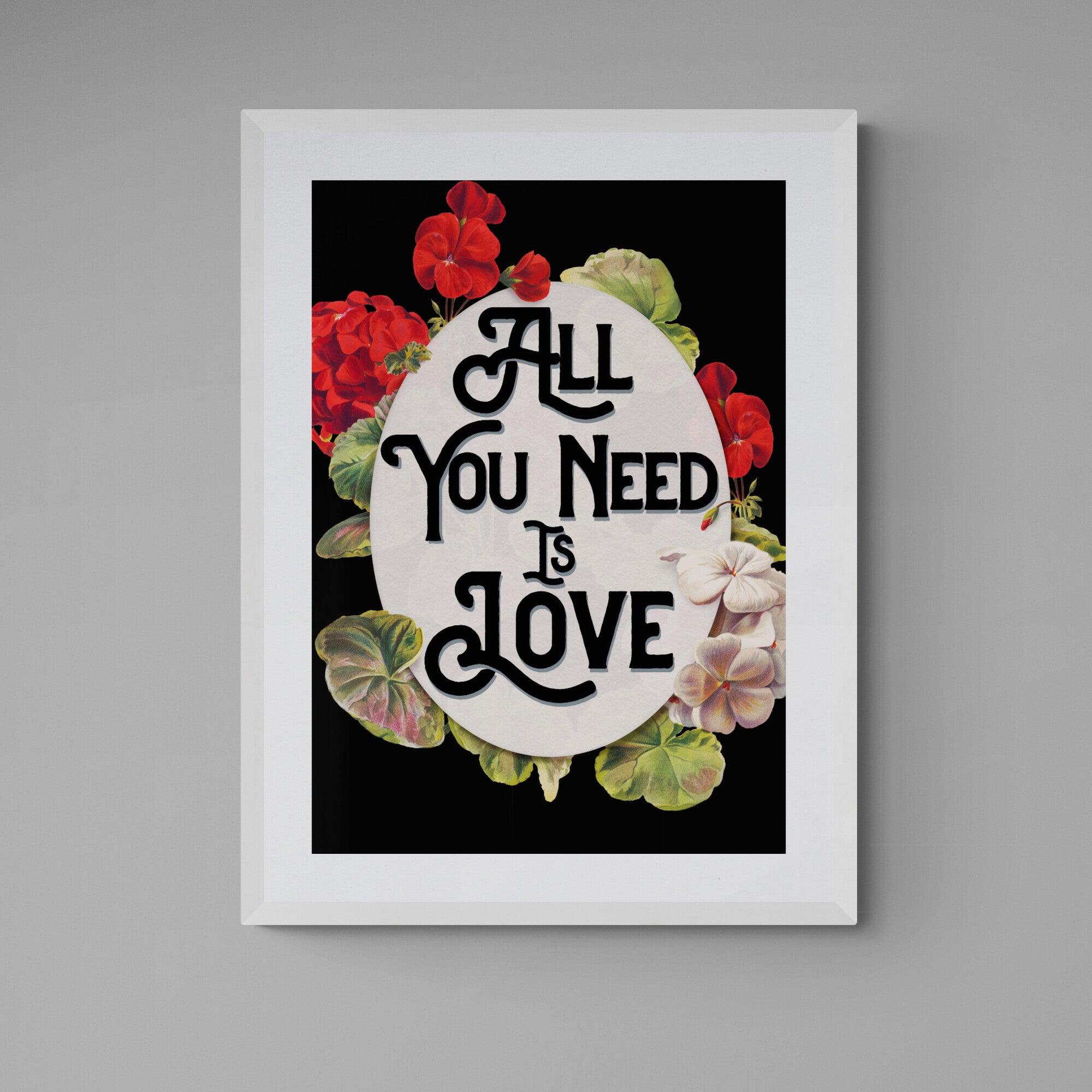 All you need is love print by Finlay and Noa