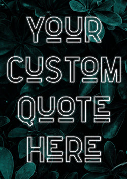 Custom Quote Song Lyric Poster Retro Art Print Green Leaf - Ink North 