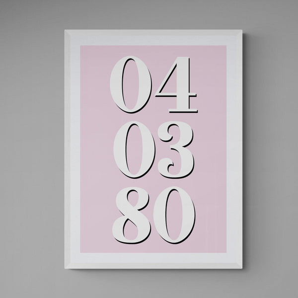 Custom Special Date Poster Print Vintage Style Pink - Ink North 