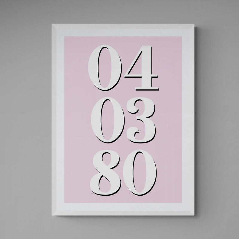 Custom Special Date Poster Print Vintage Style Pink - Ink North 