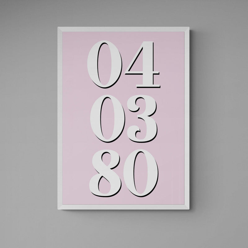 Custom Special Date Poster Print Vintage Style Pink - Ink North 