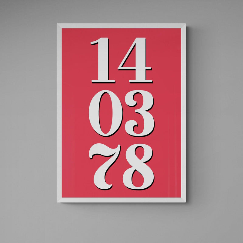 Custom Special Date Poster Print Vintage Style Red - Ink North 