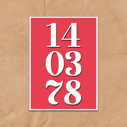 Custom Special Date Poster Print Vintage Style Red - Ink North 