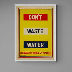 Don't Waste Water Advert Antique Poster vintage kitchen wall art print - Ink North 