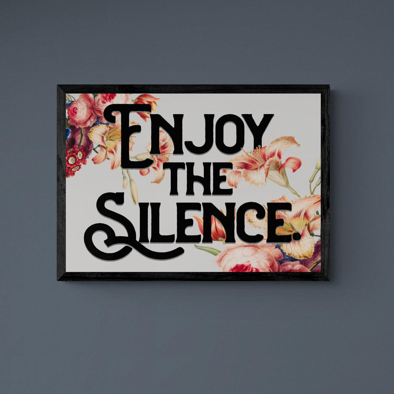 Enjoy The Silence Song Lyric Music Poster Wall Art Print - Ink North 