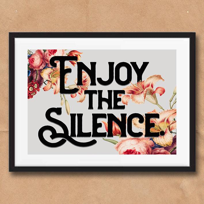 Enjoy The Silence Song Lyric Music Poster Wall Art Print - Ink North 