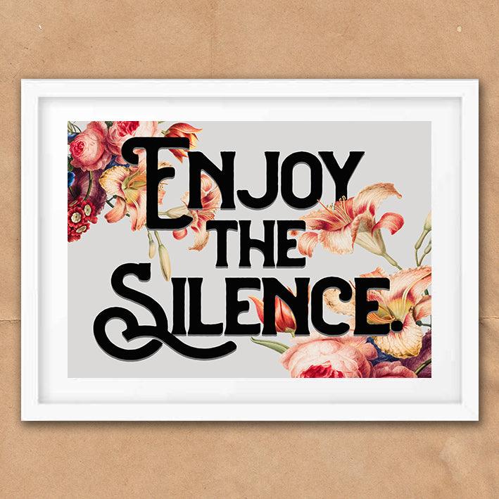 Enjoy The Silence Song Lyric Music Poster Wall Art Print - Ink North 