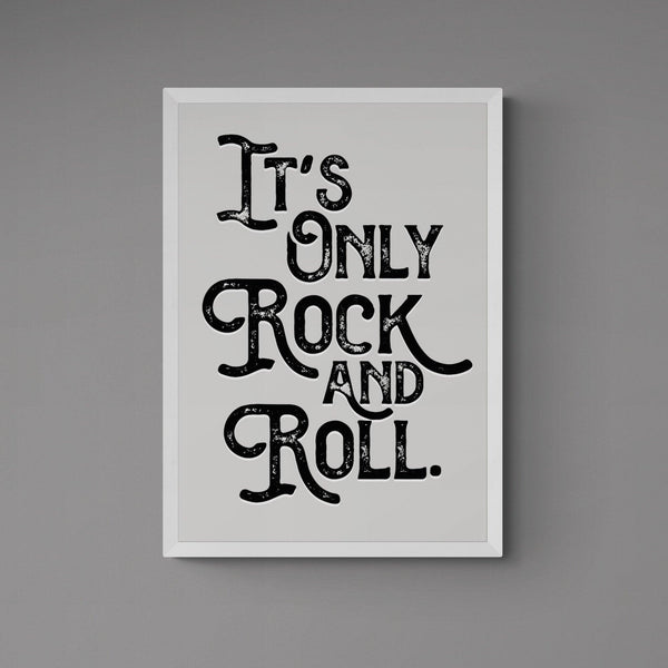 It's Only Rock and Roll Song Lyric Poster Wall Art Print - Ink North 