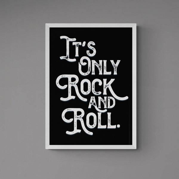 It's Only Rock and Roll Song Lyric Poster Wall Art Print - Ink North 