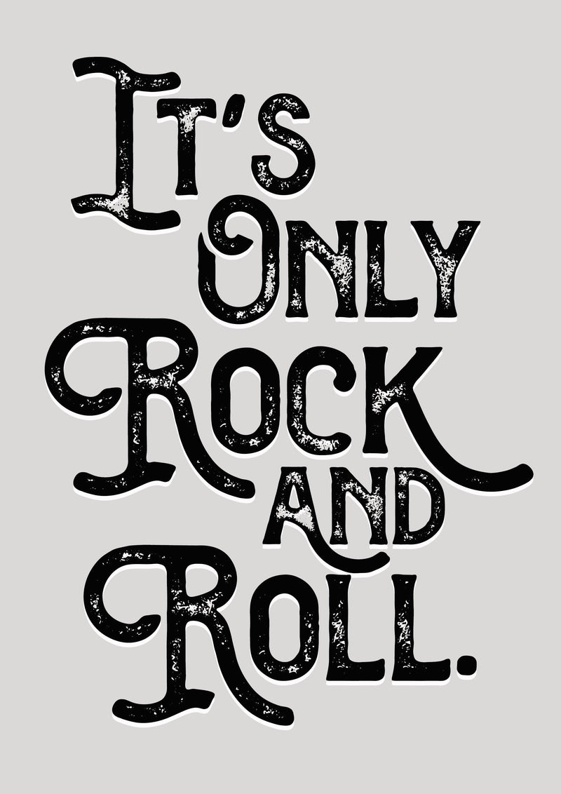 It's Only Rock and Roll Song Lyric Poster Wall Art Print - Ink North 