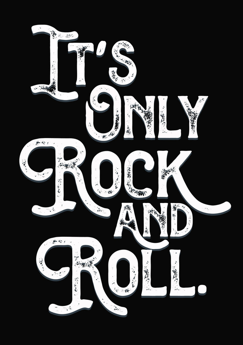 It's Only Rock and Roll Song Lyric Poster Wall Art Print - Ink North 