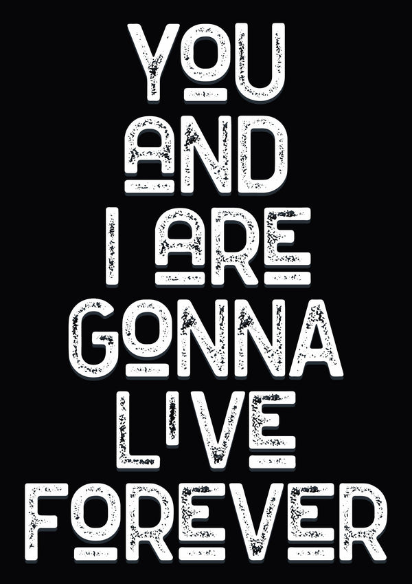 Live Forever Song Lyric Music Poster Wall Art Print - Ink North 