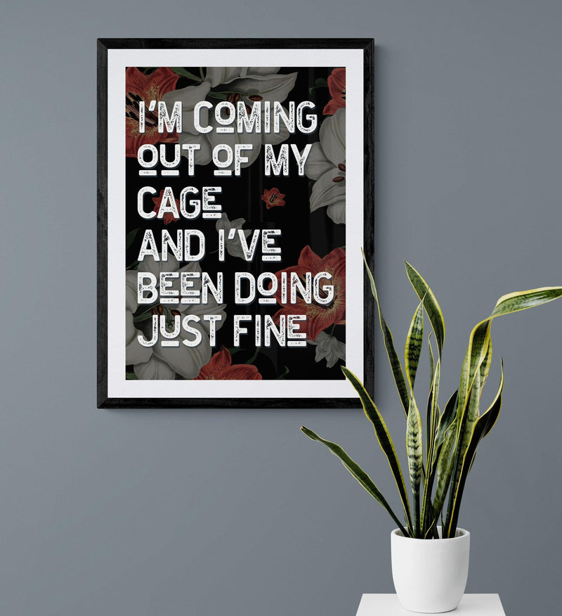 Mr Brightside Song Lyric Music Poster Wall Art Print - Ink North 