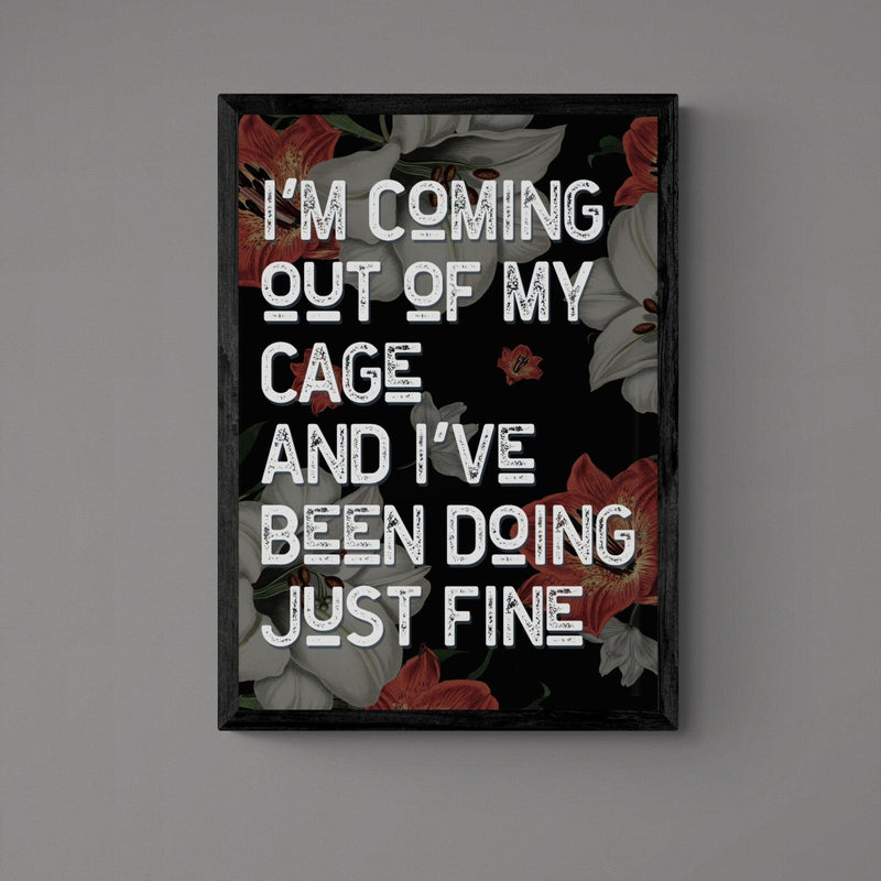 Mr Brightside Song Lyric Music Poster Wall Art Print - Ink North 