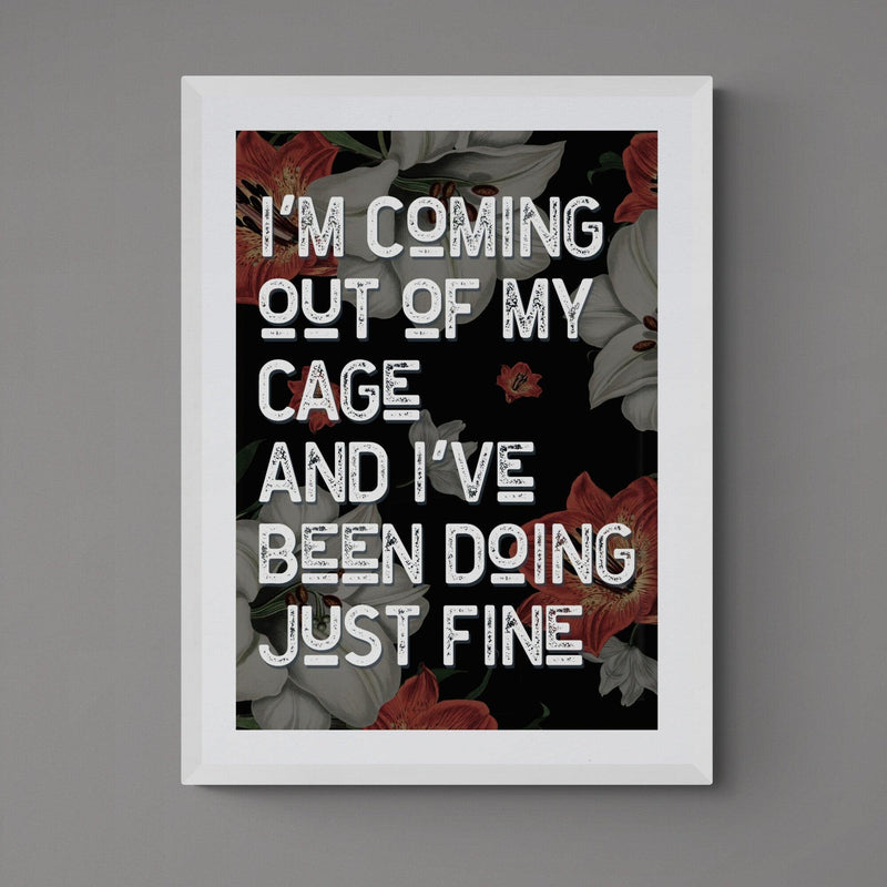 Mr Brightside Song Lyric Music Poster Wall Art Print - Ink North 