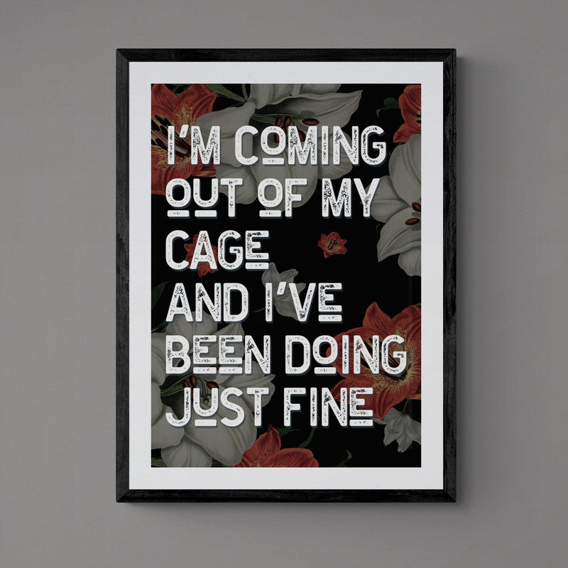 Mr Brightside Song Lyric Music Poster Wall Art Print - Ink North 