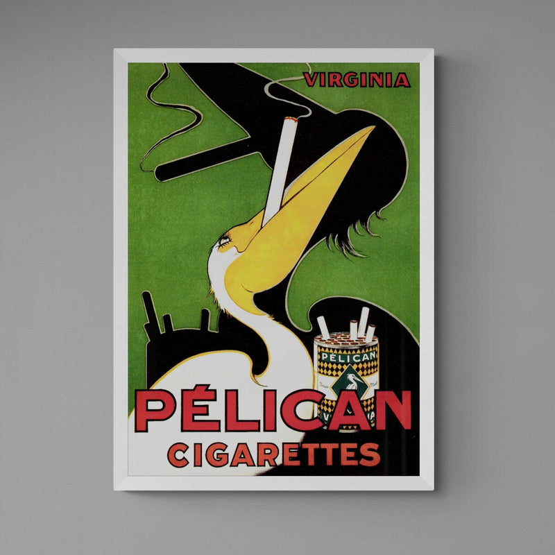 Pelican Cigarettes Advert Antique Poster vintage wall art print - Ink North 