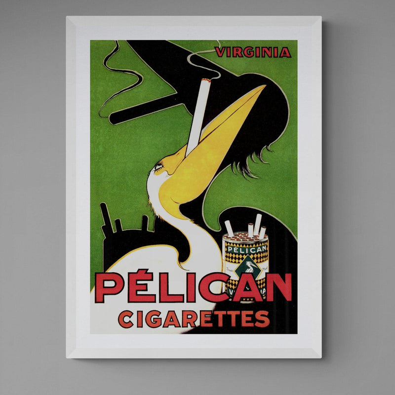 Pelican Cigarettes Advert Antique Poster vintage wall art print - Ink North 