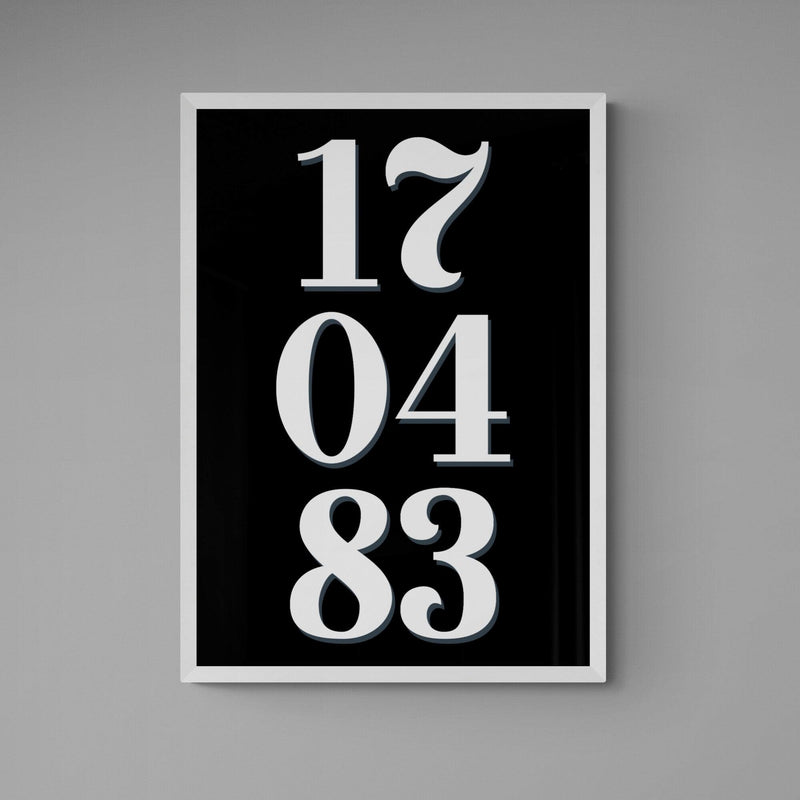 Personalised Special Date Poster Print Vintage Style Black White - Ink North 