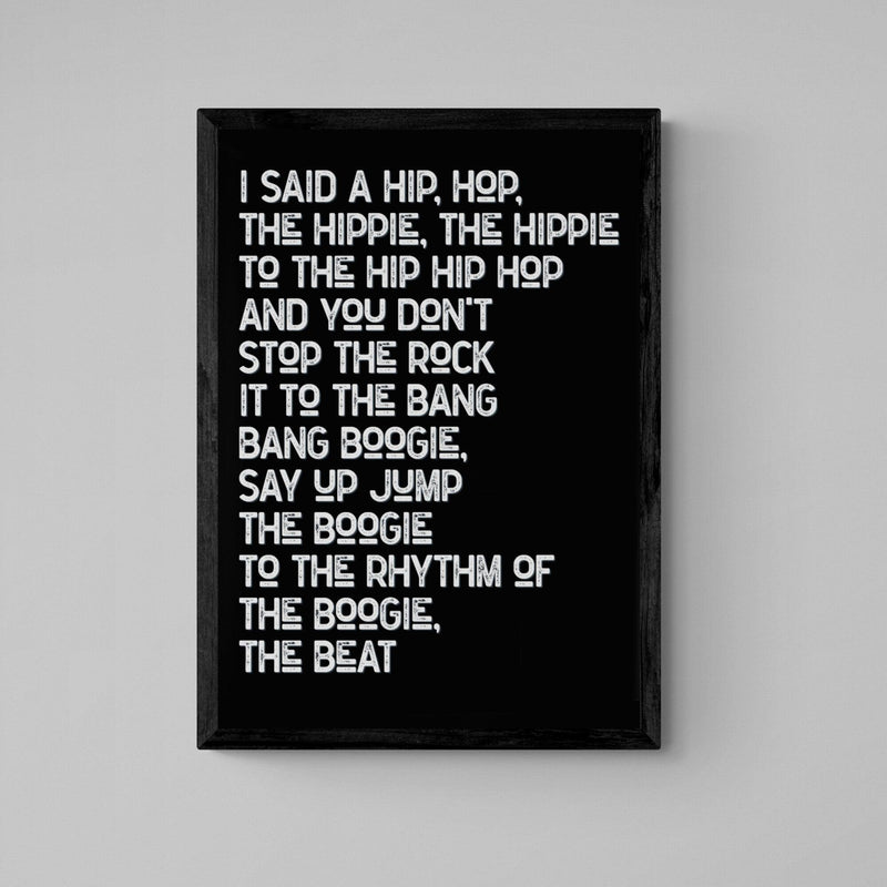 Rappers Delight Song Lyric Music Poster Wall Art Print - Ink North 