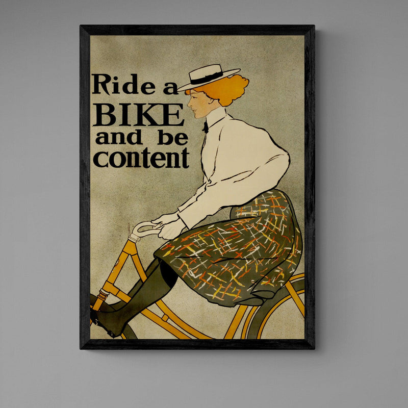 Ride A Bike Advert Antique Poster vintage wall art print - Ink North 