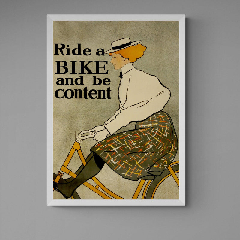 Ride A Bike Advert Antique Poster vintage wall art print - Ink North 