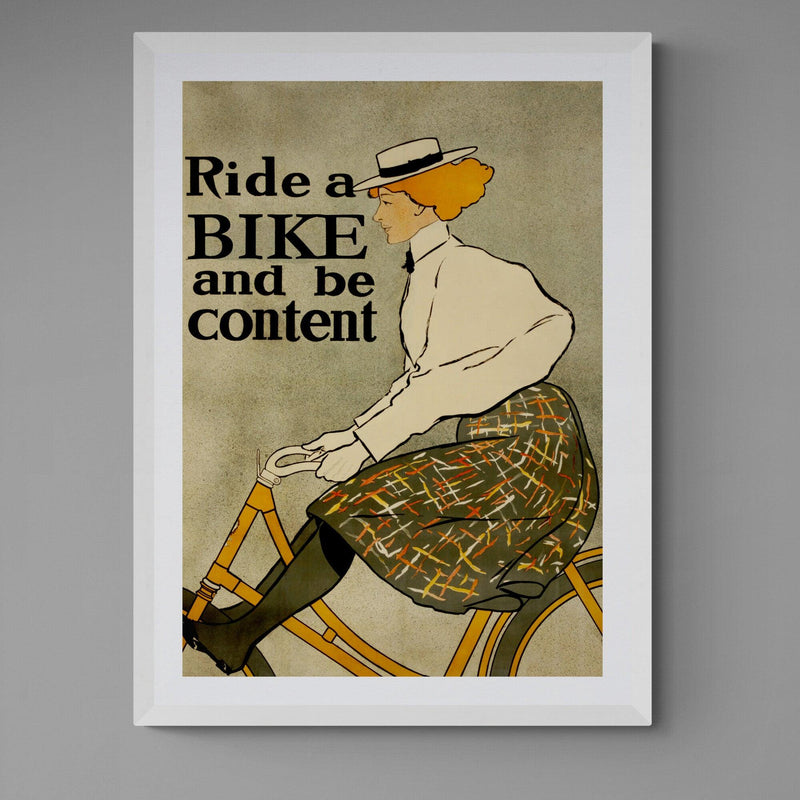 Ride A Bike Advert Antique Poster vintage wall art print - Ink North 