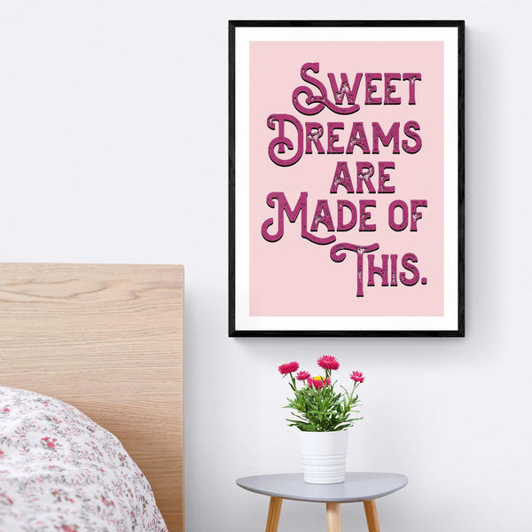 Sweet Dreams Are Made Of This Song Lyric Poster Wall Art Print - Ink North 