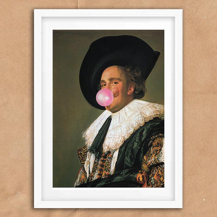 Blowing Bubblegum Cavalier graffiti wall street art print - Ink North 