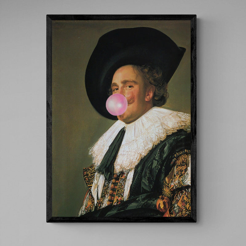 Blowing Bubblegum Cavalier graffiti wall street art print - Ink North 