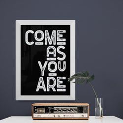 Come As You Are Song Lyric Poster Wall Art Print - Ink North 