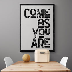 Come As You Are Song Lyric Poster Wall Art Print - Ink North 