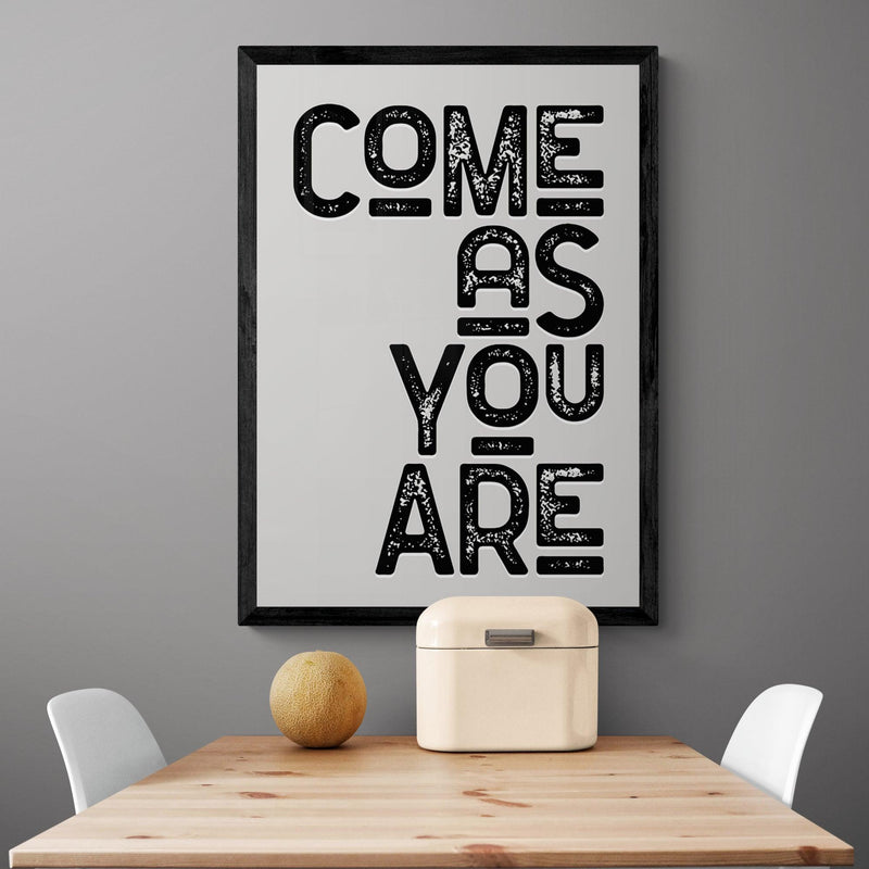 Come As You Are Song Lyric Poster Wall Art Print - Ink North 