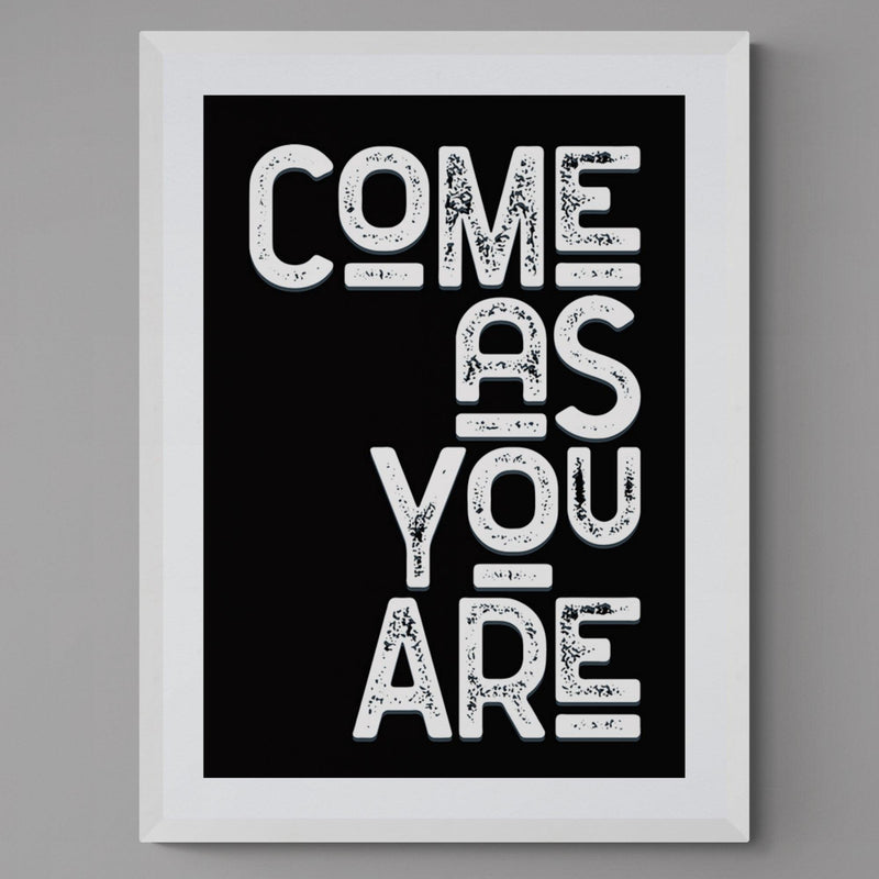 Come As You Are Song Lyric Poster Wall Art Print - Ink North 