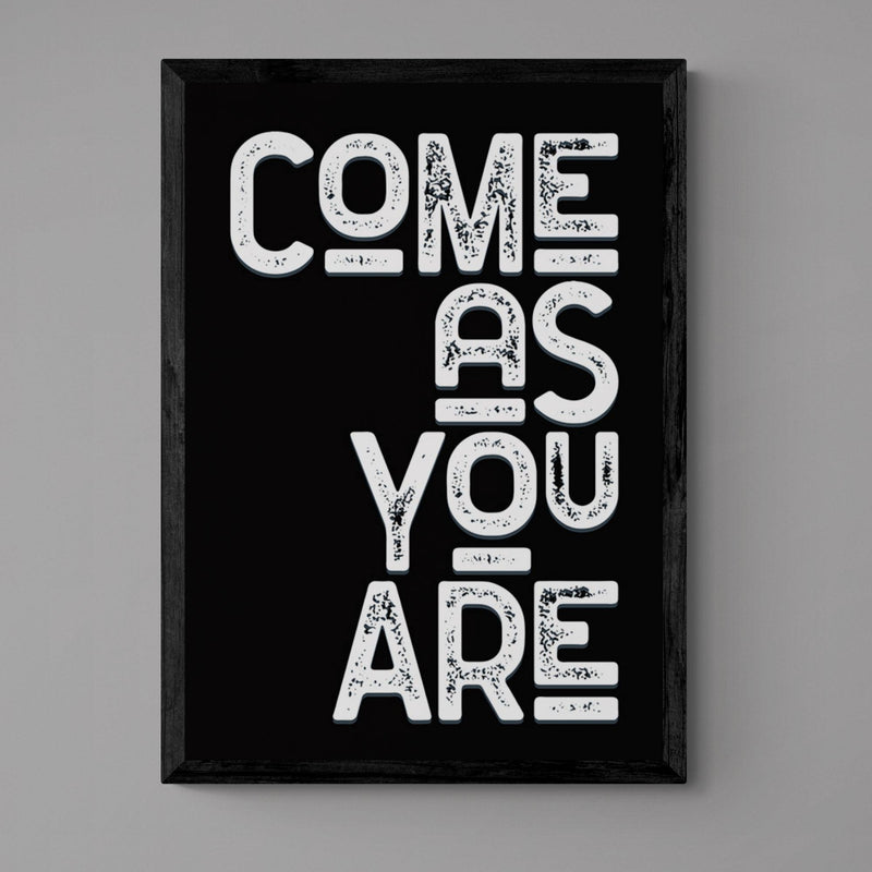 Come As You Are Song Lyric Poster Wall Art Print - Ink North 