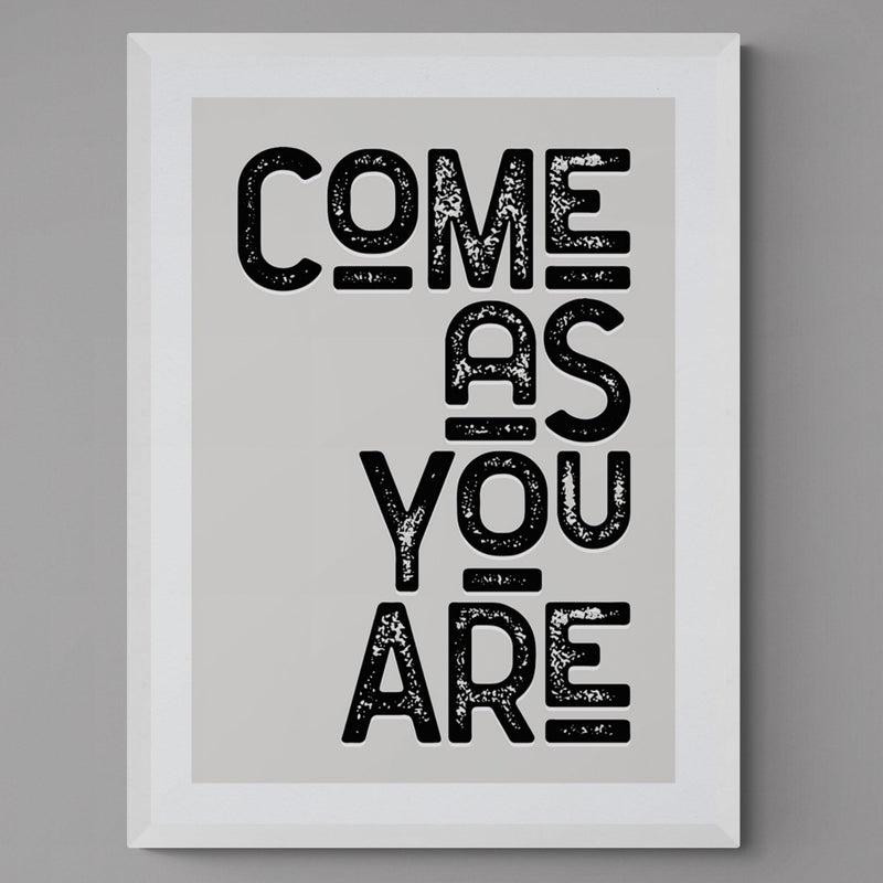 Come As You Are Song Lyric Poster Wall Art Print - Ink North 