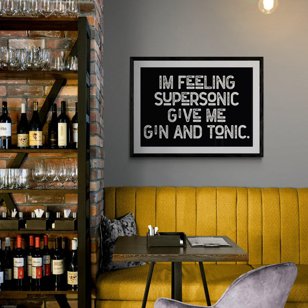 Feeling Supersonic Song Lyric Poster Wall Art Print - Ink North 