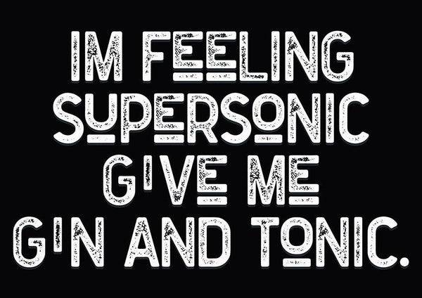 Feeling Supersonic Song Lyric Poster Wall Art Print - Ink North 