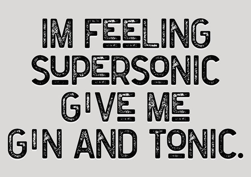 Feeling Supersonic Song Lyric Poster Wall Art Print - Ink North 