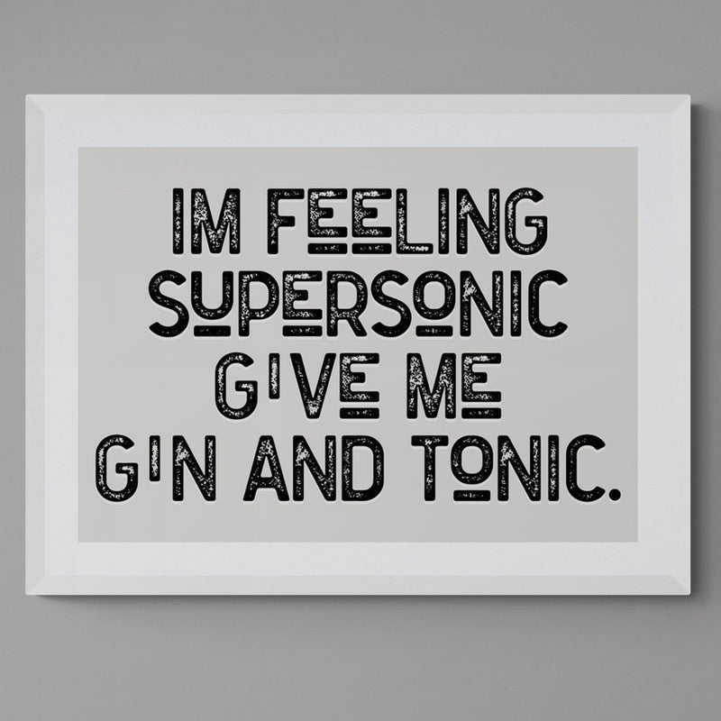 Feeling Supersonic Song Lyric Poster Wall Art Print - Ink North 