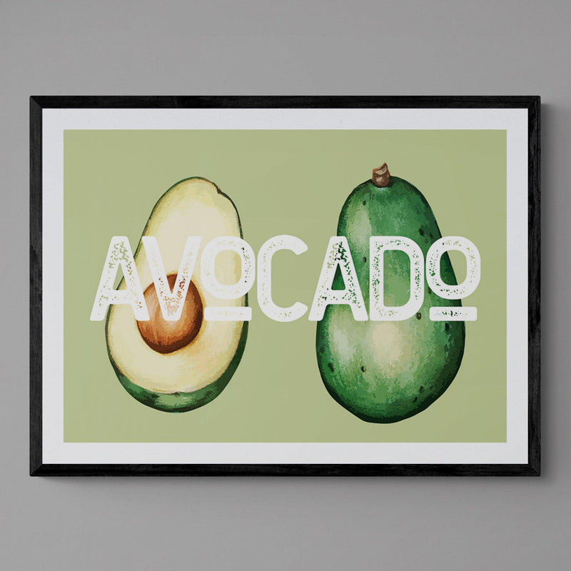 Green Avocado Kitchen Colourful Quote Art Poster Print - Ink North 