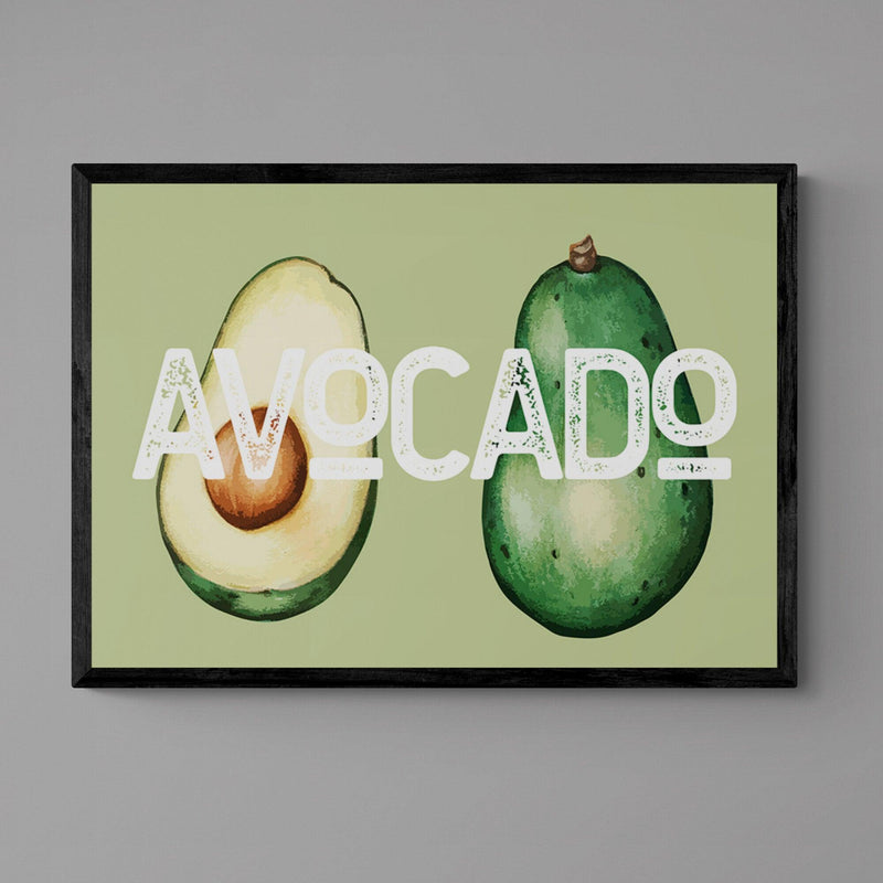 Green Avocado Kitchen Colourful Quote Art Poster Print - Ink North 