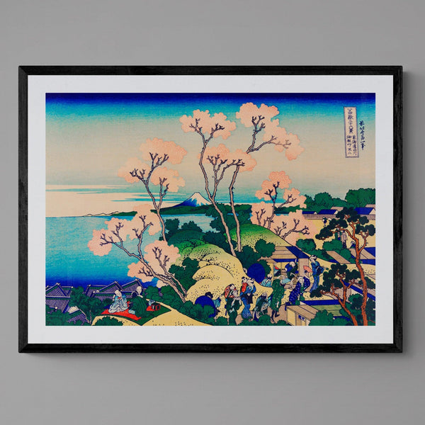 Japanese Floral Scenery Illustration Wall Art Print Poster - Ink North 