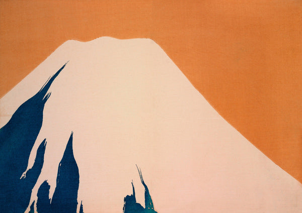 Japanese Mountain Illustration Wall Art Print Poster - Ink North 