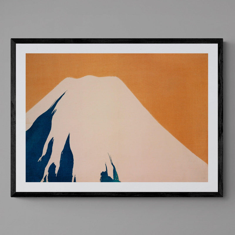 Japanese Mountain Illustration Wall Art Print Poster - Ink North 