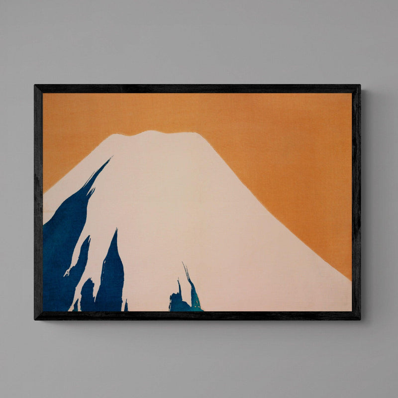 Japanese Mountain Illustration Wall Art Print Poster - Ink North 