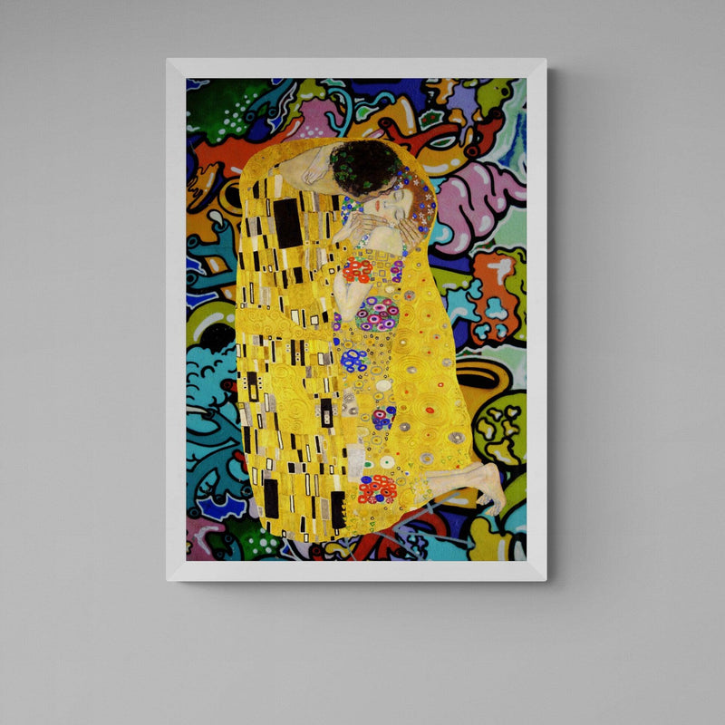 Klimt Kiss Graffiti wall street art print - Ink North 