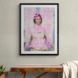 Love Love Love Angel Quote graffiti wall street art print - Ink North 