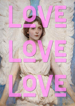 Love Love Love Angel Quote graffiti wall street art print - Ink North 