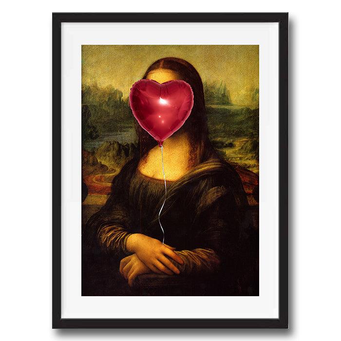 Mona Lisa Party Balloon graffiti wall street art print - Ink North 